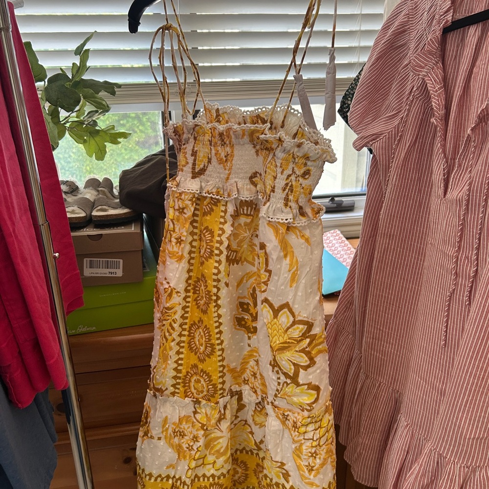 Farm Rio Yellow Floral Sundress